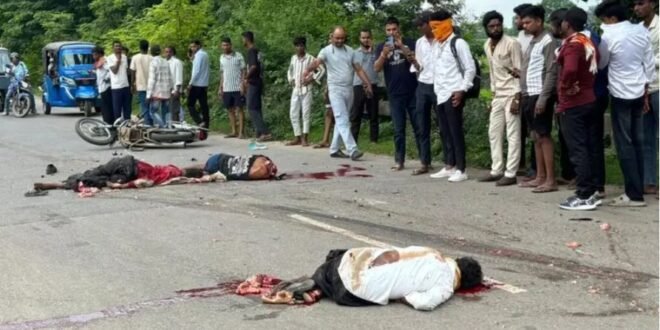 तखतपुर क्षेत्र में दुखद मार्ग दुर्घटना: अनियंत्रित ट्रक की चपेट में आने से तीन बाइक सवार युवकों की मृत्यु