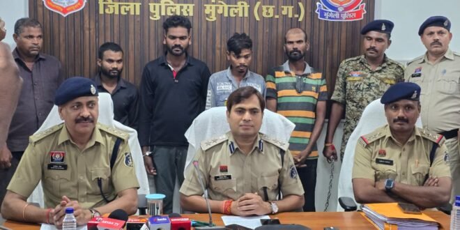 सरपंच चुनाव और मर्डर केश का खुलासा ,मुंगेली पुलिस ने किया पर्दाफाश